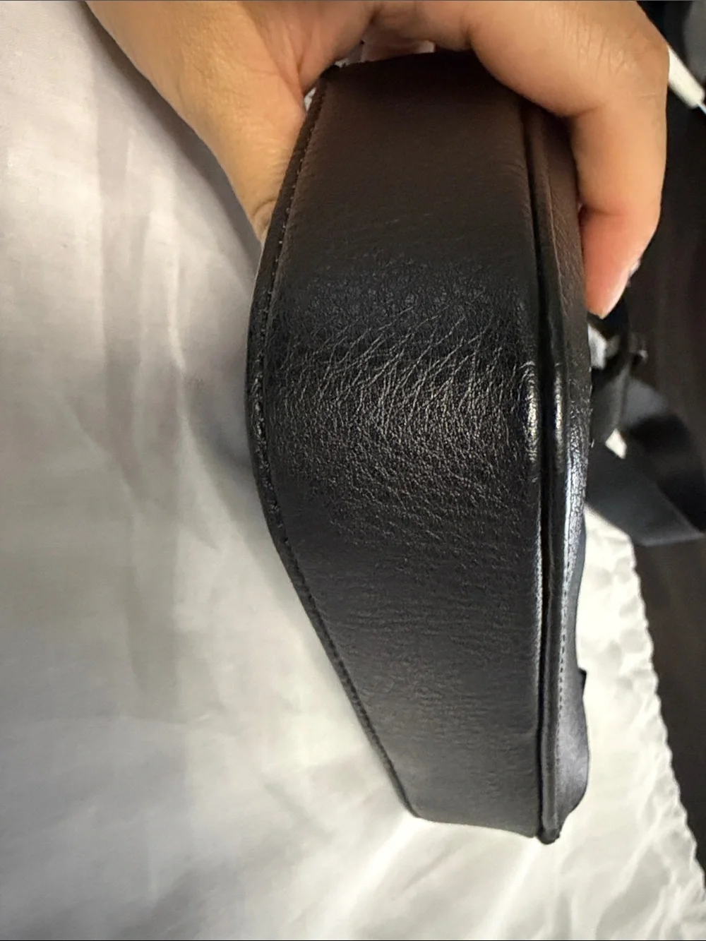 Versace Jeans Couture Black Leather Small Crossbody Cell phone bag